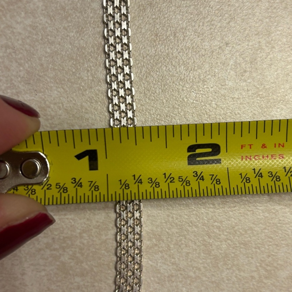 Sterling Silver 925 Bismarck mesh 8” bracelet - Picture 5 of 6